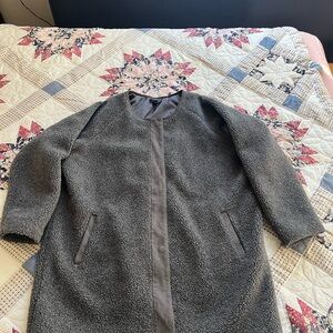 Lands End Grey Sherpa Jacket XL